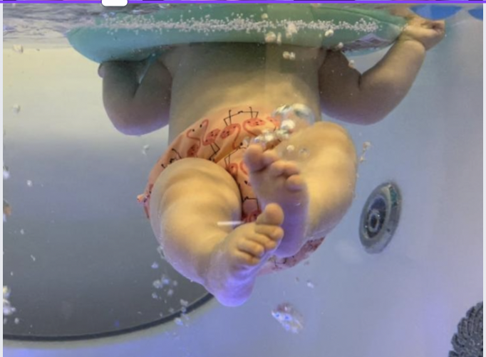 Les bains du baby spa du Centre Hinatea, pour les bébés de 2 à 10 mois