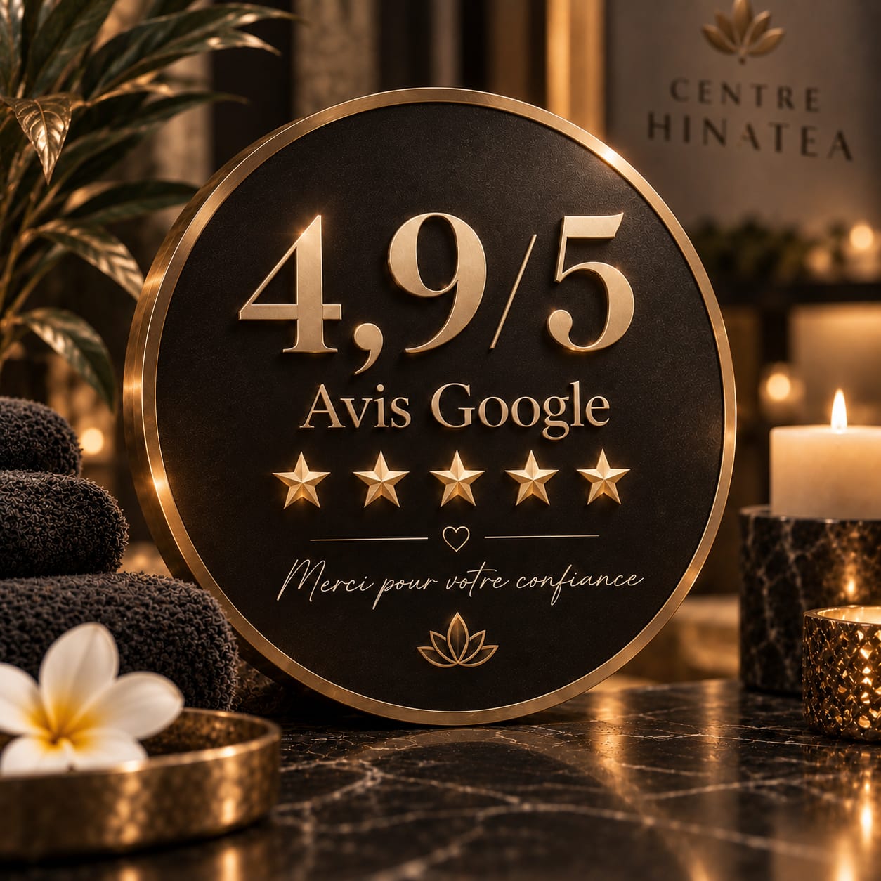 Le Centre Hinatea est noté 4,9 sur 5 sur Google
